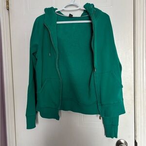 Green Zip-Up Hoodie